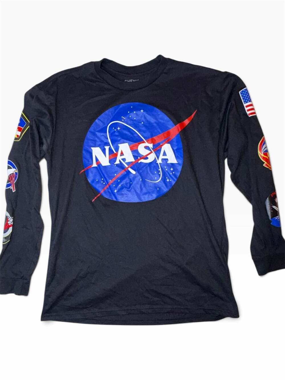 Chemistry NASA Black Long Sleeve Graphic T-Shirt